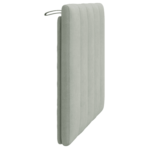 Almofadão de Cabeceira - Cabeceira de cama 80 cm veludo cinzento-claro