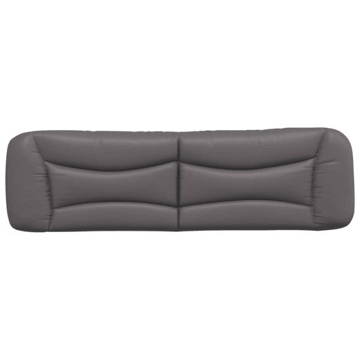 Almofadão de Cabeceira - Cabeceira de cama 180 cm couro artificial cinzento Almofadão de Cabeceira - Cabeceira de cama 180 cm couro artificial cinzento