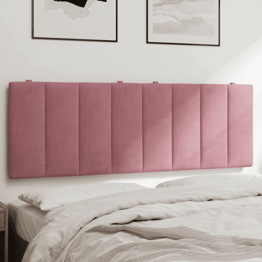 Almofadão de Cabeceira - Cabeceira de cama 140 cm veludo rosa