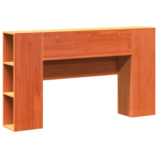 Cabeceira - Cabeceira de cama com arrumação 140 cm pinho maciço castanho-mel