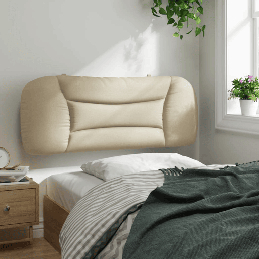 Almofadão de Cabeceira - Cabeceira de cama 100 cm tecido creme