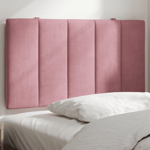 Almofadão de Cabeceira - Cabeceira de cama 90 cm veludo rosa