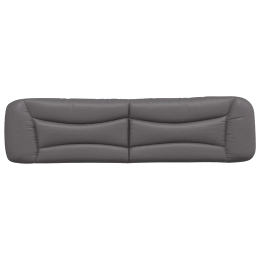Almofadão de Cabeceira - Cabeceira de cama 200 cm couro artificial cinzento
