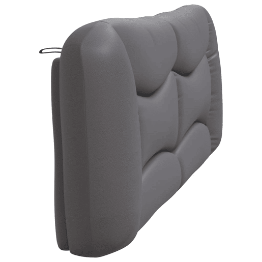Almofadão de Cabeceira - Cabeceira de cama 200 cm couro artificial cinzento