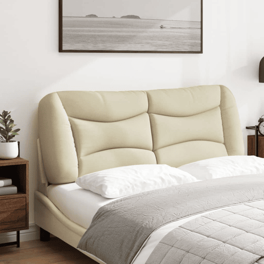 Almofadão de Cabeceira - Cabeceira de cama 120 cm tecido creme