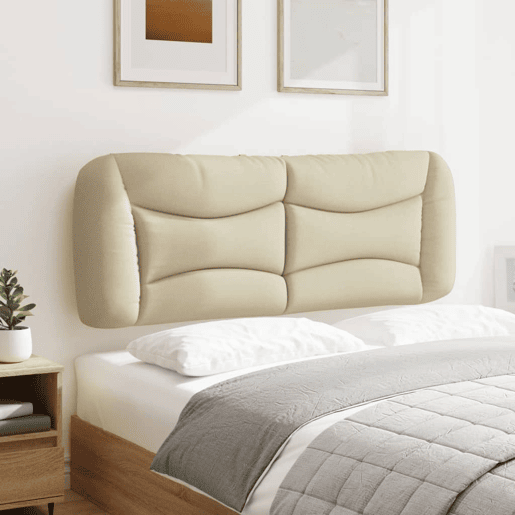 Almofadão de Cabeceira - Cabeceira de cama 120 cm tecido creme