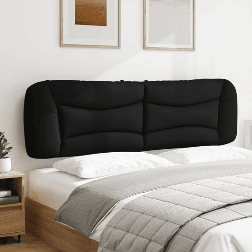Almofadão de Cabeceira - Cabeceira de cama 180 cm tecido preto