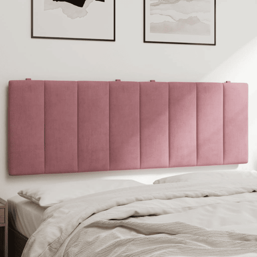 Almofadão de Cabeceira - Cabeceira de cama 120 cm veludo rosa