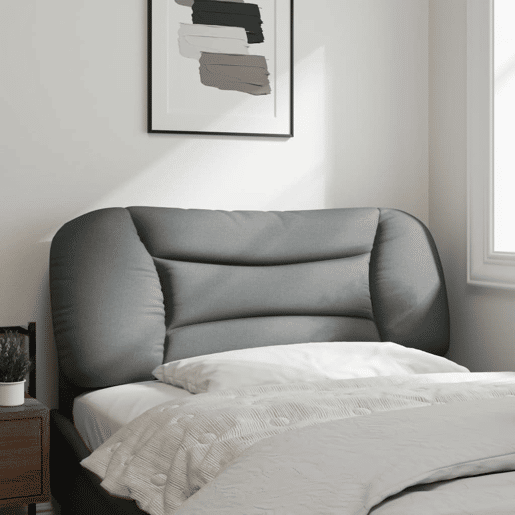 Almofadão de Cabeceira - Cabeceira de cama 100 cm tecido cinzento-claro
