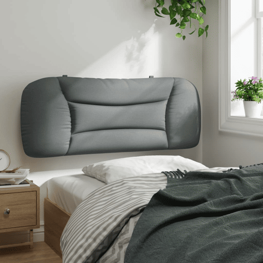 Almofadão de Cabeceira - Cabeceira de cama 100 cm tecido cinzento-claro