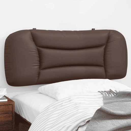 Almofadão de Cabeceira - Cabeceira de cama 100 cm couro artificial castanho