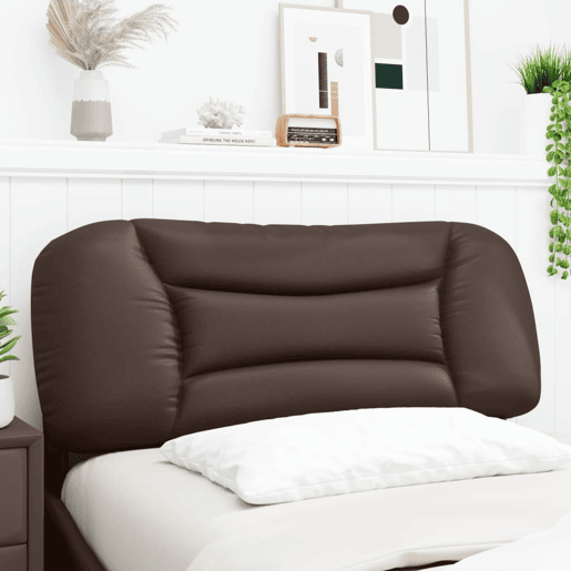 Almofadão de Cabeceira - Cabeceira de cama 100 cm couro artificial castanho