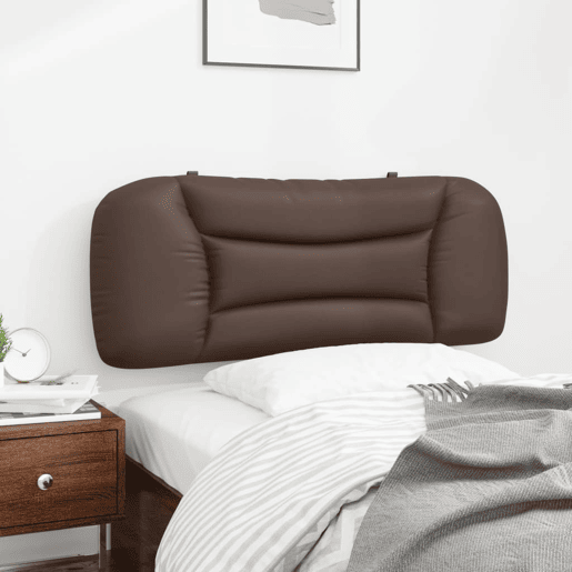 Almofadão de Cabeceira - Cabeceira de cama 100 cm couro artificial castanho