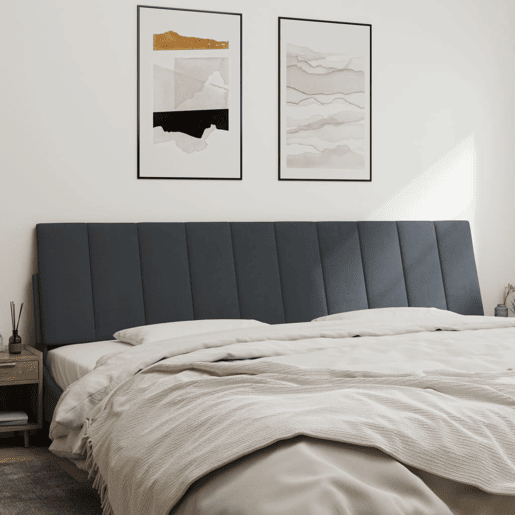 Almofadão de Cabeceira - Cabeceira de cama 200 cm veludo cinzento-escuro