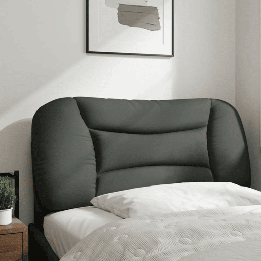 Almofadão de Cabeceira - Cabeceira de cama 80 cm tecido cinzento-escuro