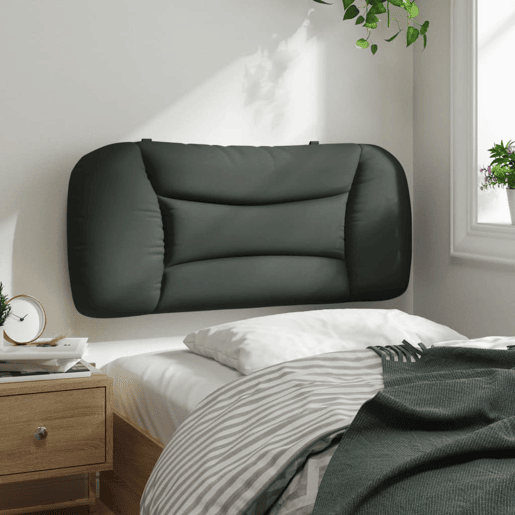 Almofadão de Cabeceira - Cabeceira de cama 80 cm tecido cinzento-escuro
