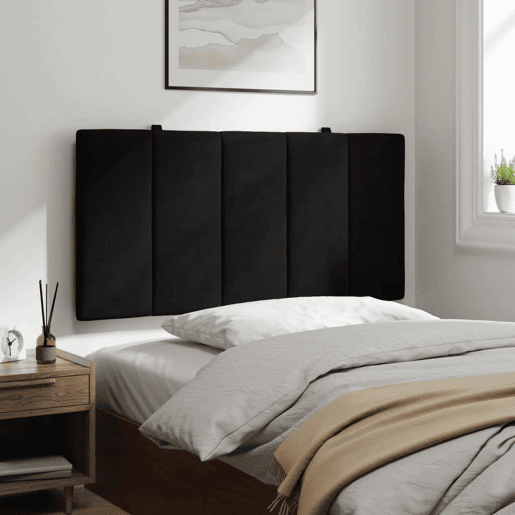 Almofadão de Cabeceira - Cabeceira de cama 100 cm veludo preto