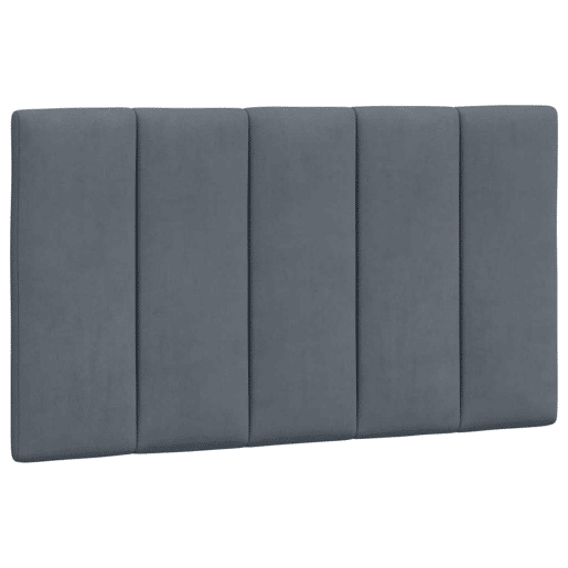 Almofadão de Cabeceira - Cabeceira de cama 90 cm veludo cinzento-escuro
