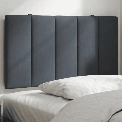 Almofadão de Cabeceira - Cabeceira de cama 90 cm veludo cinzento-escuro