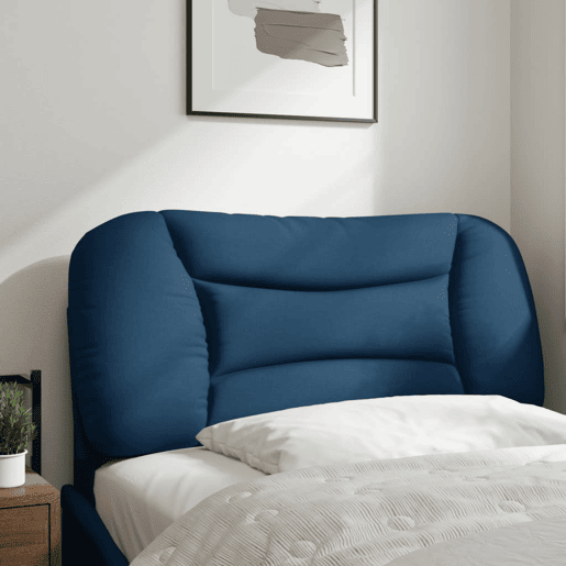 Almofadão de Cabeceira - Cabeceira de cama 90 cm tecido azul Almofadão de Cabeceira - Cabeceira de cama 90 cm tecido azul