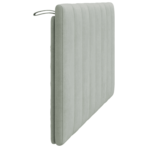 Almofadão de Cabeceira - Cabeceira de cama 140 cm veludo cinzento-claro