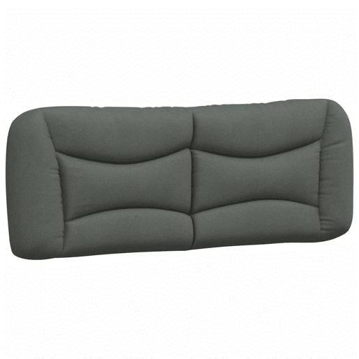 Almofadão de Cabeceira - Cabeceira de cama 140 cm tecido cinzento-escuro