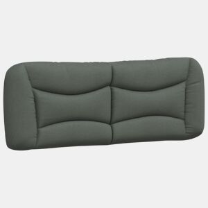 Almofadão de Cabeceira - Cabeceira de cama 140 cm tecido cinzento-escuro