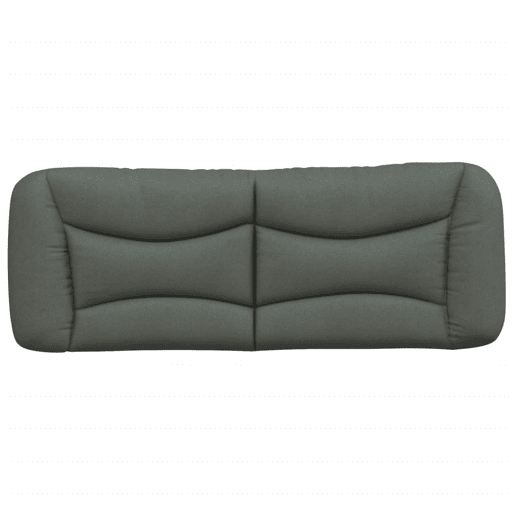 Almofadão de Cabeceira - Cabeceira de cama 140 cm tecido cinzento-escuro