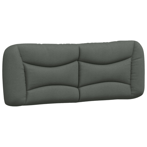 Almofadão de Cabeceira - Cabeceira de cama 120 cm tecido cinzento-escuro