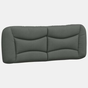 Almofadão de Cabeceira - Cabeceira de cama 120 cm tecido cinzento-escuro