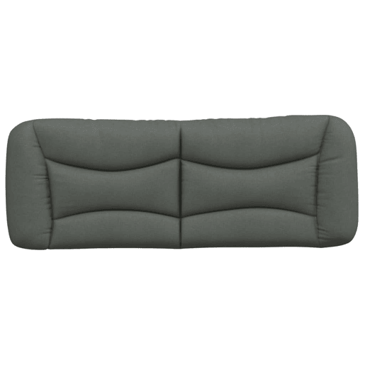 Almofadão de Cabeceira - Cabeceira de cama 120 cm tecido cinzento-escuro
