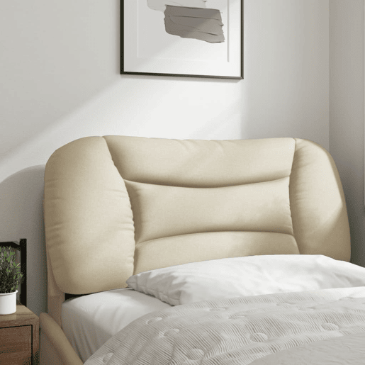 Almofadão de Cabeceira - Cabeceira de cama 90 cm tecido creme