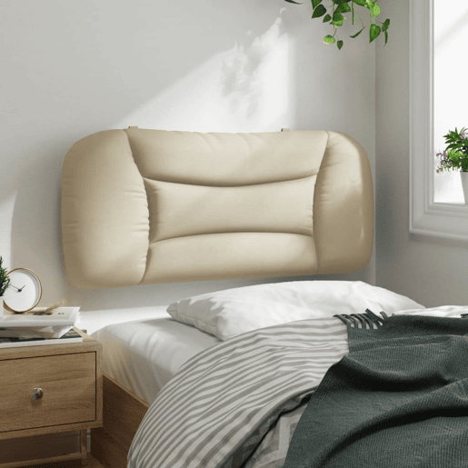 Almofadão de Cabeceira - Cabeceira de cama 90 cm tecido creme