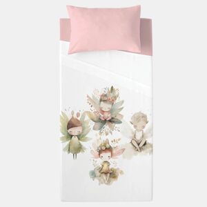 NATURALS - Conjunto de lençóis estampados de 3 peças para cama 90 - Algodão extra macio - Inclui lençol de cima + 1 fronha + 1 lençol de baixo - Fabricado na Espanha - FALA