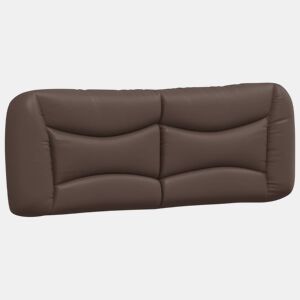 Almofadão de Cabeceira - Cabeceira de cama 120 cm couro artificial castanho