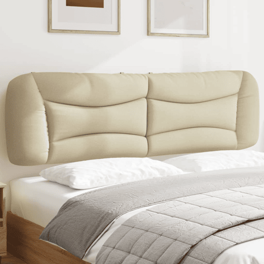 Almofadão de Cabeceira - Cabeceira de cama 180 cm tecido creme