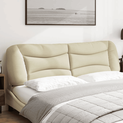 Almofadão de Cabeceira - Cabeceira de cama 180 cm tecido creme