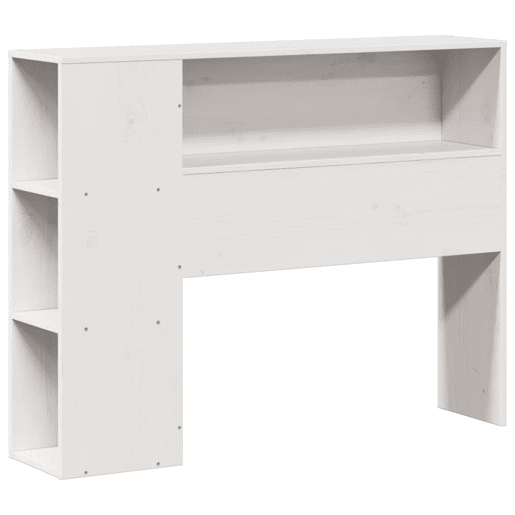 Cabeceira - Cabeceira de cama com arrumação 75 cm madeira de pinho maciça branco
