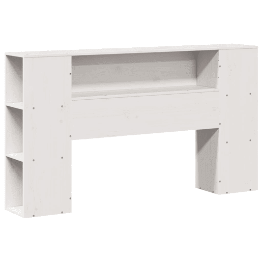 Cabeceira - Cabeceira de cama com arrumação 135 cm madeira de pinho maciça branco Cabeceira - Cabeceira de cama com arrumação 135 cm madeira de pinho maciça branco