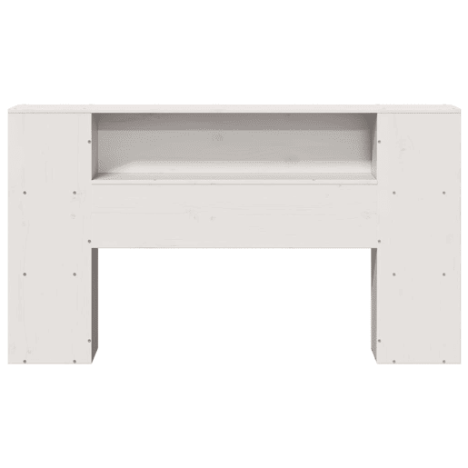 Cabeceira - Cabeceira de cama com arrumação 135 cm madeira de pinho maciça branco Cabeceira - Cabeceira de cama com arrumação 135 cm madeira de pinho maciça branco