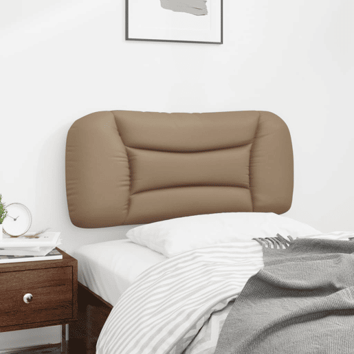 Almofadão de Cabeceira - Cabeceira de cama 90 cm couro artificial cappuccino