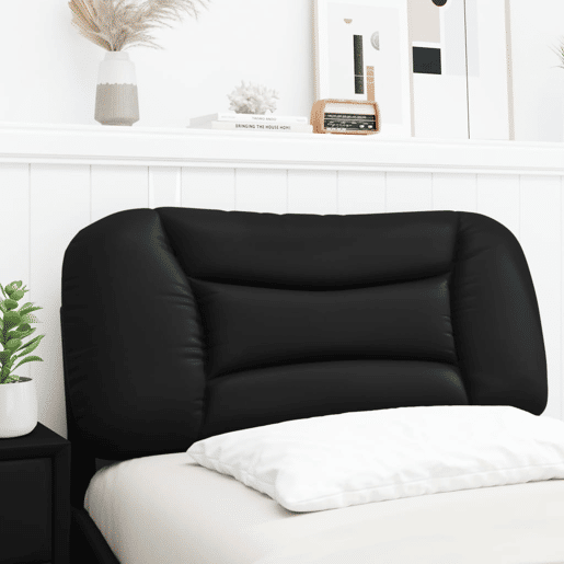 Almofadão de Cabeceira - Cabeceira de cama 80 cm couro artificial preto