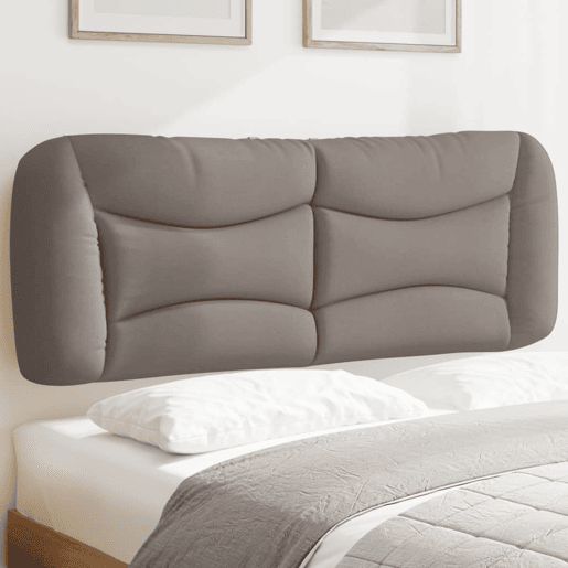 Almofadão de Cabeceira - Cabeceira de cama 120 cm tecido cinzento-acastanhado