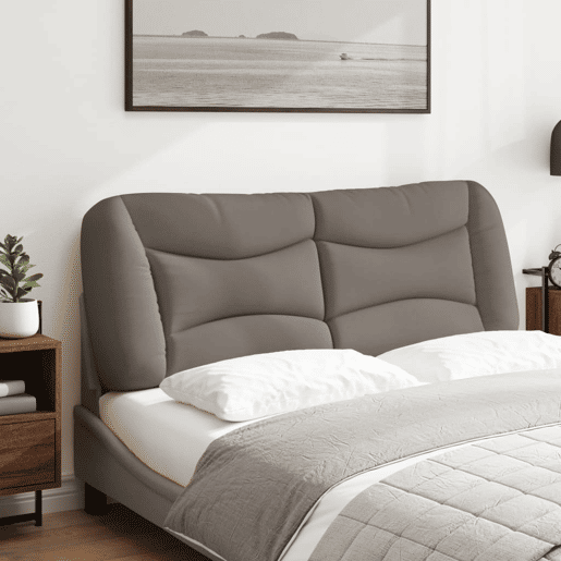 Almofadão de Cabeceira - Cabeceira de cama 120 cm tecido cinzento-acastanhado