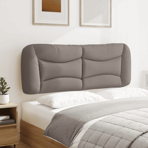 Almofadão de Cabeceira - Cabeceira de cama 120 cm tecido cinzento-acastanhado