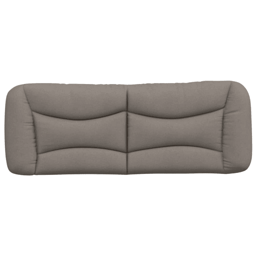 Almofadão de Cabeceira - Cabeceira de cama 120 cm tecido cinzento-acastanhado