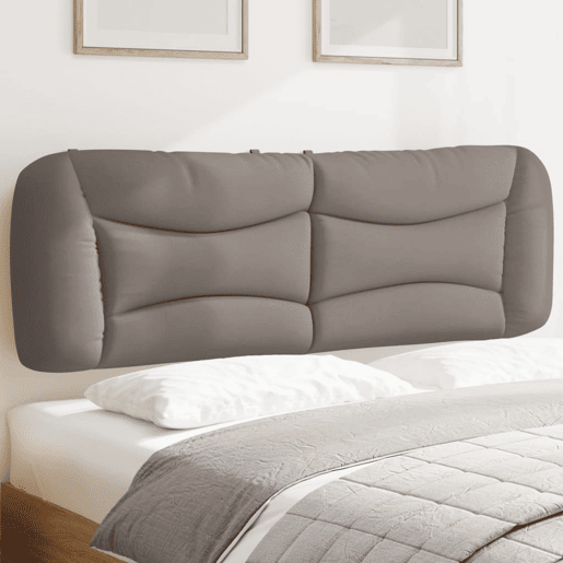Almofadão de Cabeceira - Cabeceira de cama 160 cm tecido cinzento-acastanhado