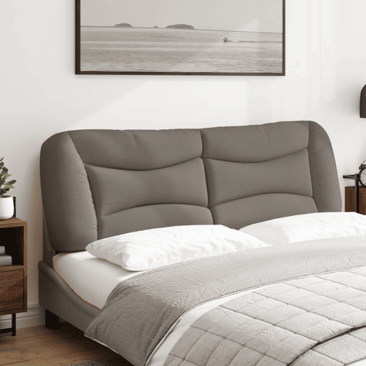 Almofadão de Cabeceira - Cabeceira de cama 160 cm tecido cinzento-acastanhado