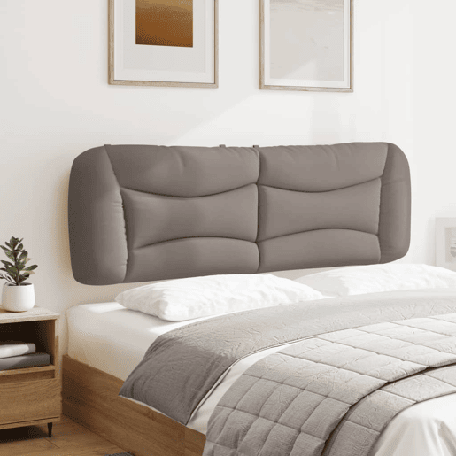 Almofadão de Cabeceira - Cabeceira de cama 160 cm tecido cinzento-acastanhado