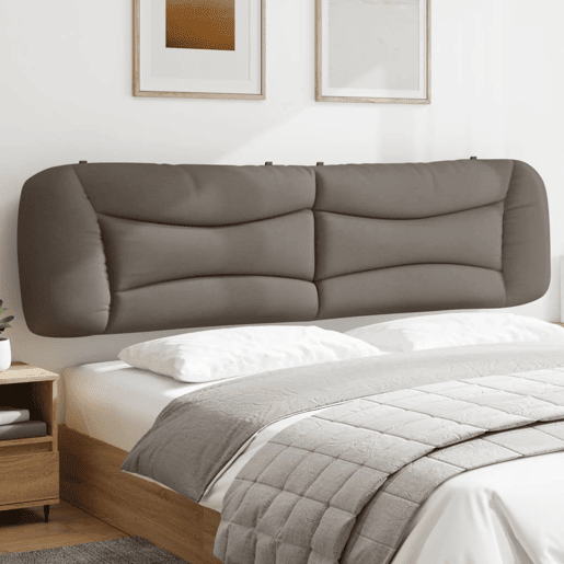 Almofadão de Cabeceira - Cabeceira de cama 200 cm tecido cinzento-acastanhado